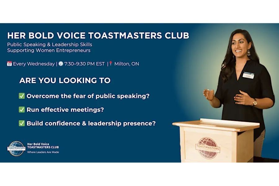 Public Speaking & Leadership Skills- Supporting Women Entrepreneurs