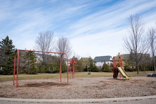 Ground-level view of Harwood Park