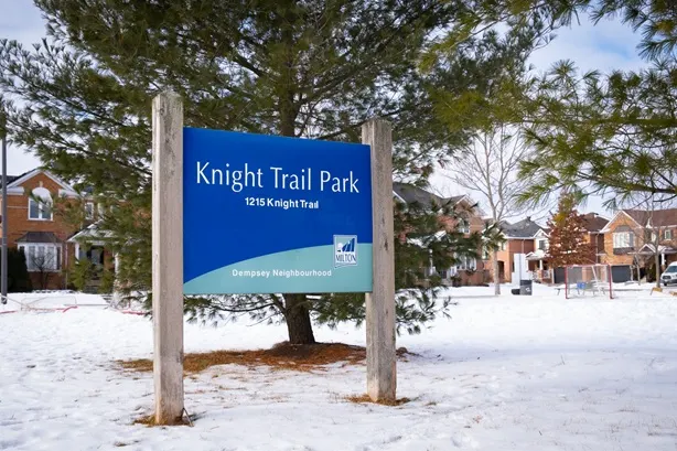 Ground-level view of Knight Trail Park
