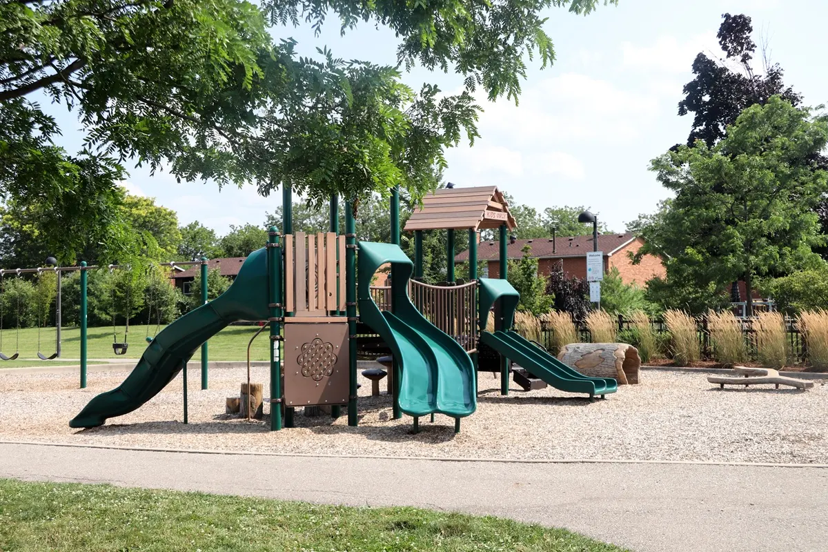 Ground-level view of Laurier Park