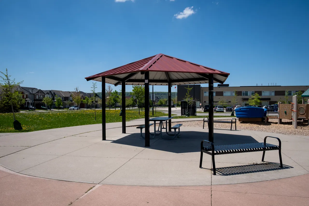 Ground-level view of Optimist Park