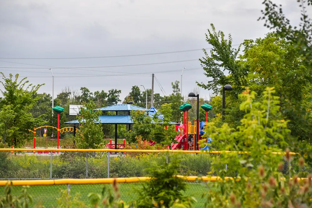 Ground-level view of Sherwood District Park