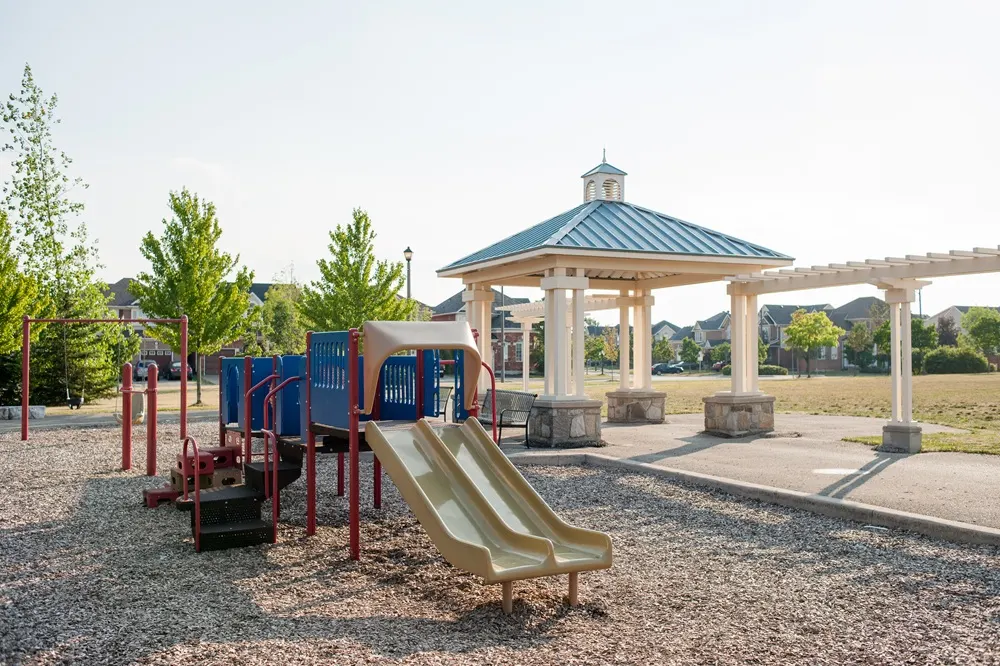 Ground-level view of Trudeau Park